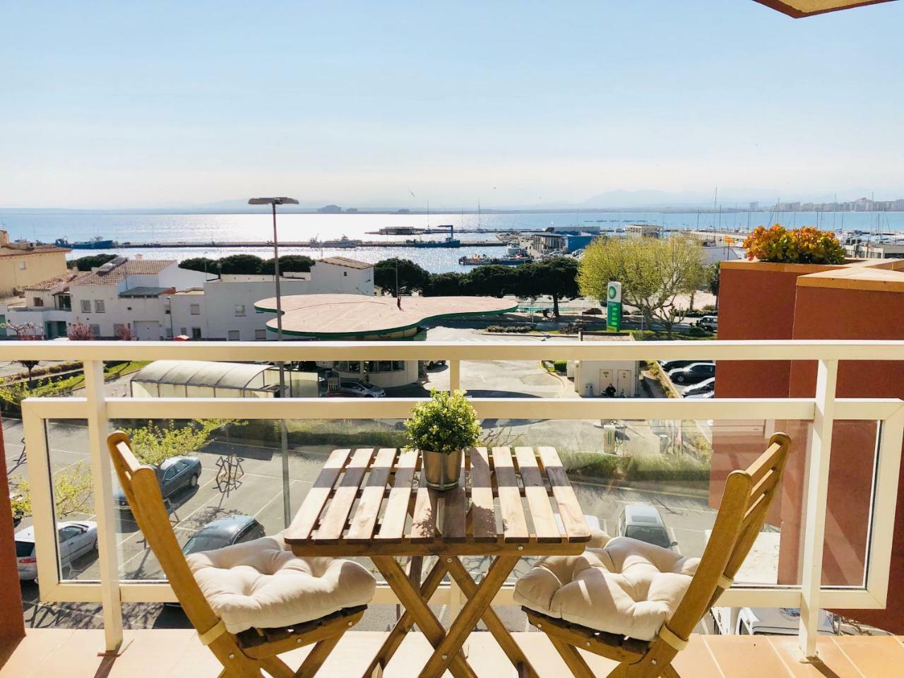 Roc Mar 3 3D - Apartamento Cerca Del Centro Y De La Playa - Terraza Con Vistas Al Mar Y Al Puerto 罗萨斯 外观 照片
